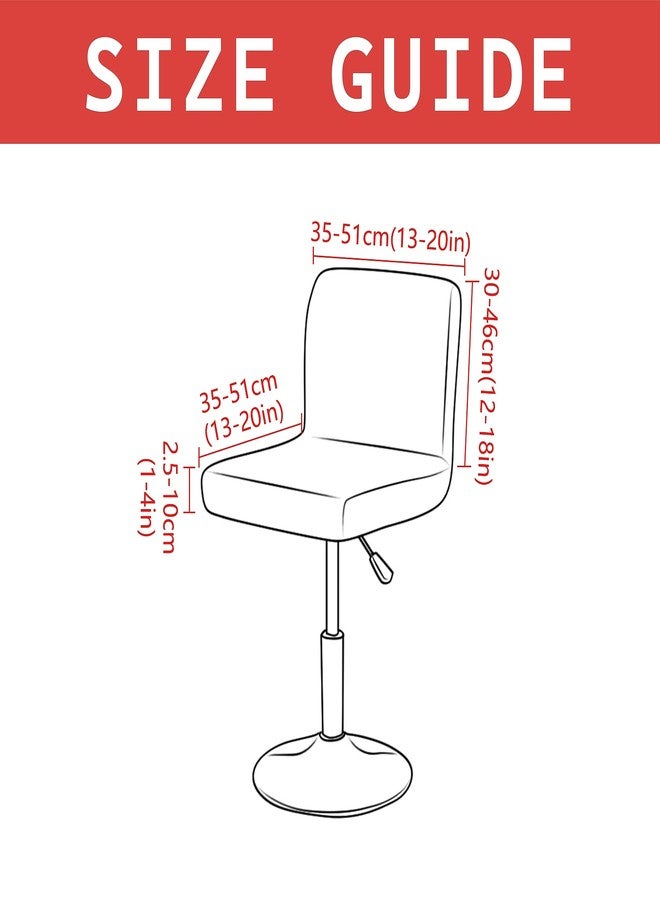 LightInTheBox غطاء كرسي بار مربع دوار من لايت إن ذا بوكس، غطاء مخملي لحماية مقعد كرسي البار، مناسب للكراسي ذات الارتفاع المتوسط والظهر المنخفض (عبوة من قطعتين) (أبيض) - Image 2